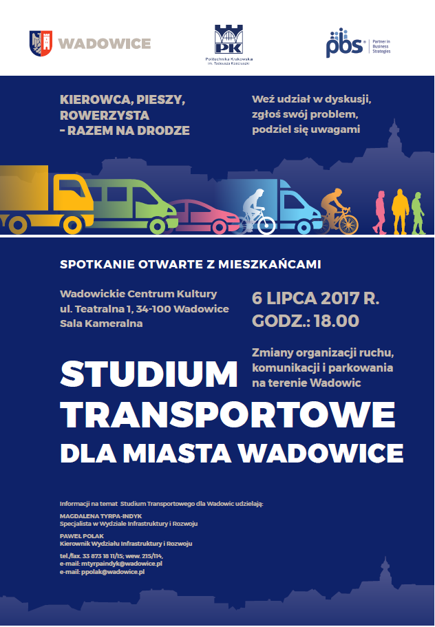 61042 - Konsultacje społeczne na temat organizacji ruchu drogowego, komunikacji  i parkowania na terenie Wadowic.