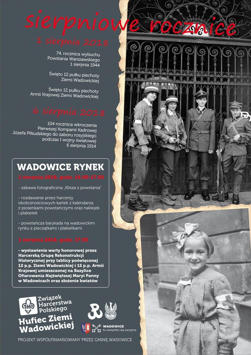 plakat 01082018 m - W rocznicę Powstania Warszawskiego – młodzież pamięta