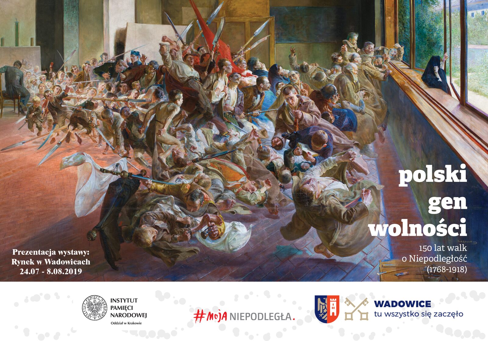 zaproszenie Plakat 3 - Polski Gen Wolności na Rynku w Wadowicach