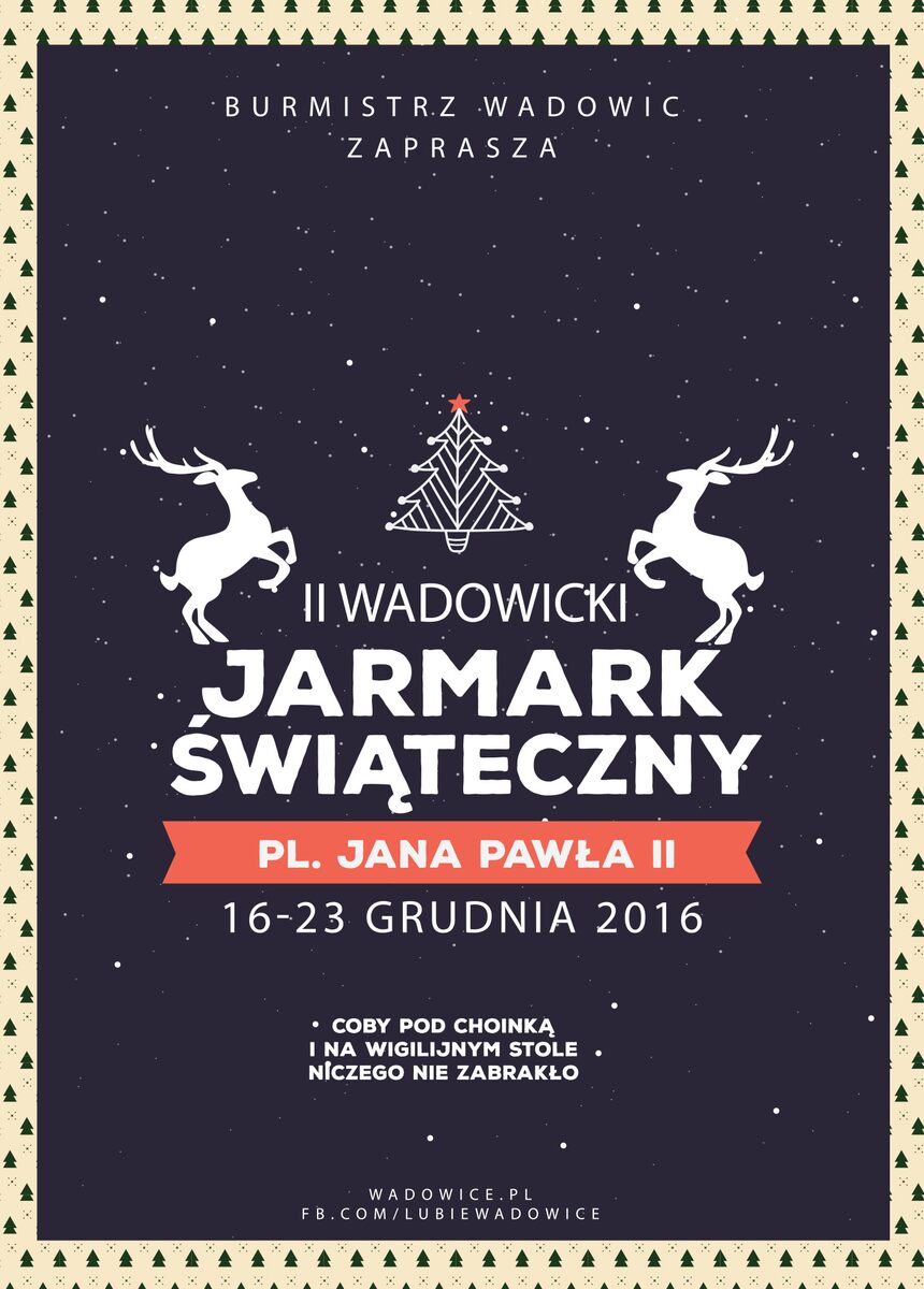 plakat II Wadowickiego Jarmarku Świątecznego