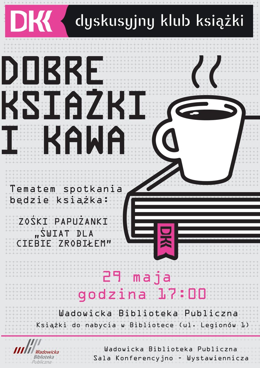 plakat dkk1 - Kolejne spotkanie Dyskusyjnego Klubu Książki