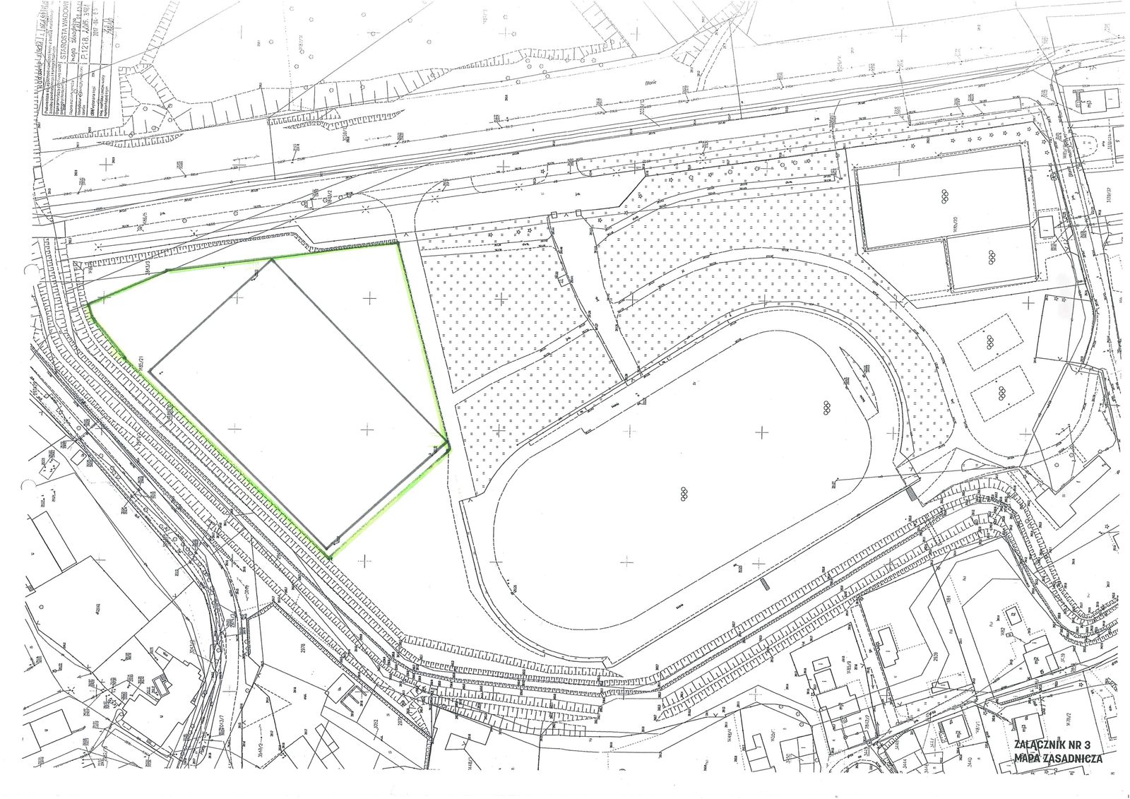 mapa   zakres inwestycji 1 1 - W Wadowicach powstanie nowoczesne boisko piłkarskie